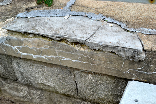 How do you repair a concrete porch?