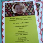 First Birthday Party: The Invitations