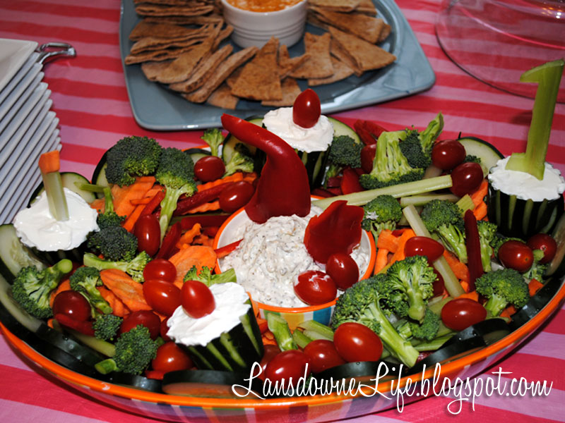 Crazy birthday party veggie tray