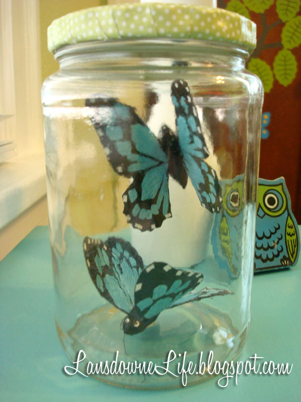 Upcycled butterfly jar