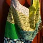 Patchwork tote bag made from scraps