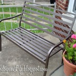 Repainted outdoor bench