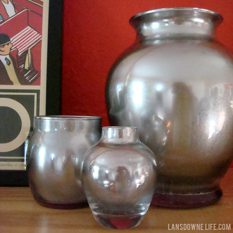 Making faux mercury glass with looking glass paint