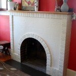 Repainted fireplace hearth