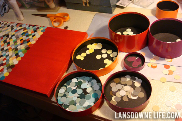 How to make repurposed paint chip wall art
