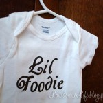 Appliquéd onesies for a foodie baby