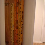 Vintage yard stick growth chart