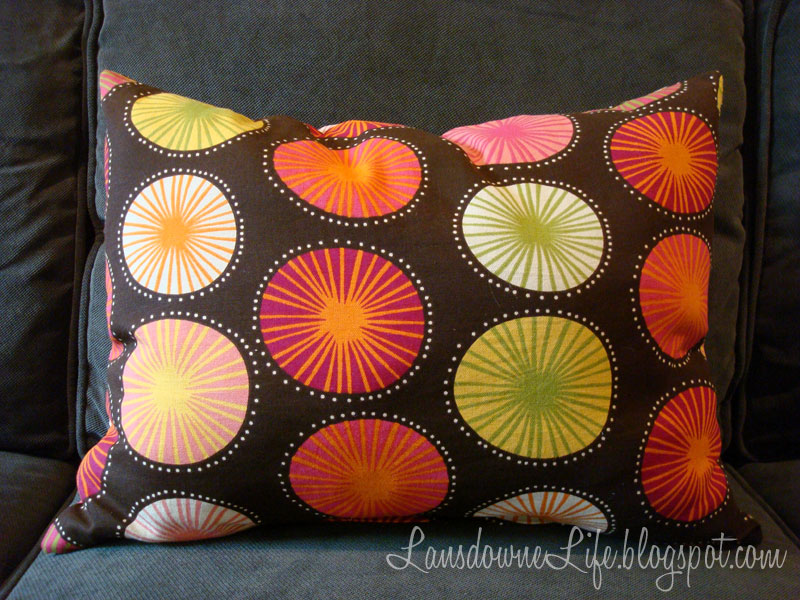 Colorful couch pillows for the playroom