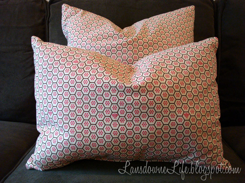 Colorful couch pillows for the playroom