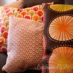 Colorful couch pillows