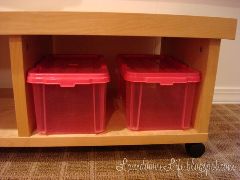 Playroom toy storage