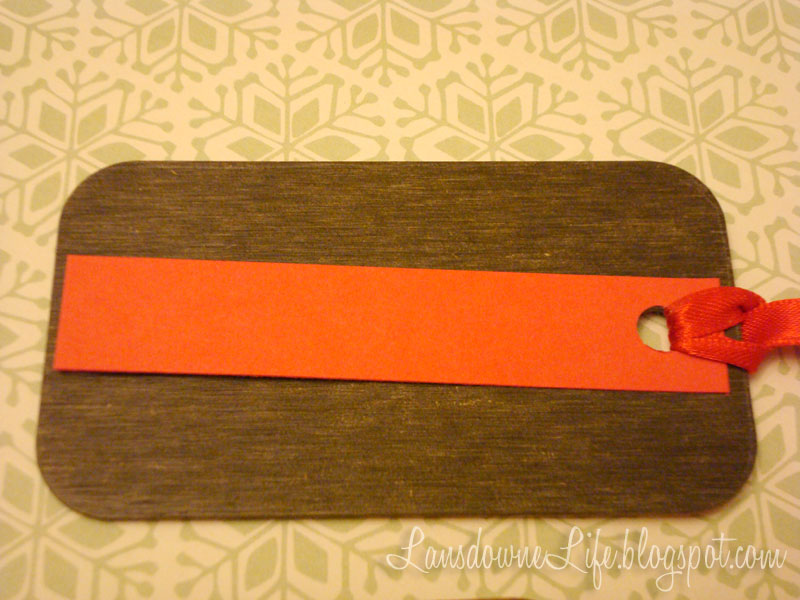 Upcycled gift topper tags made from countertop samples