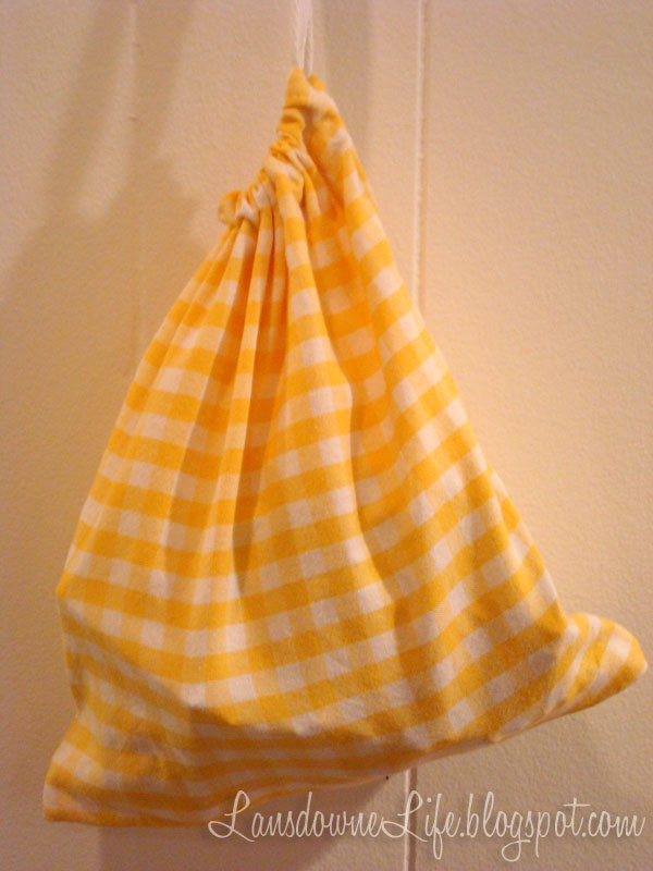 Sewing simple drawstring bags