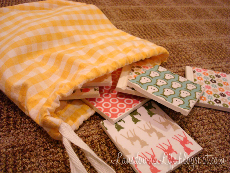 Sewing simple drawstring bags for toy storage