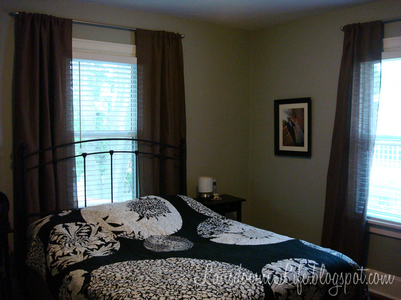 With bedroom curtain panels