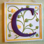 Painted monogram plaque