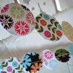 Festive paper scrap garland