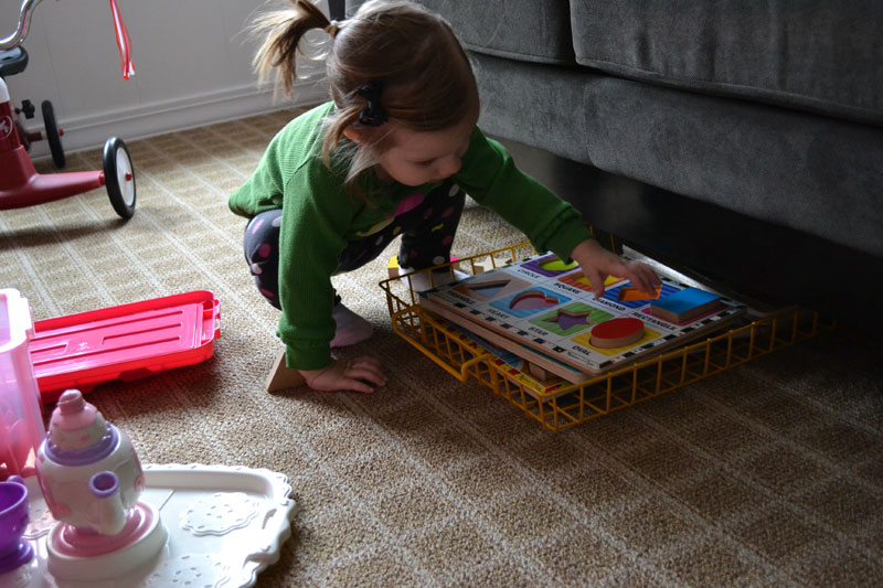 Playroom toy storage