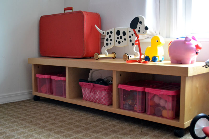 Playroom toy storage