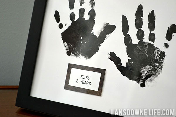 DIY kid hand print art