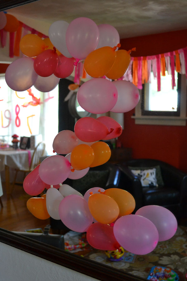 Numbers-themed birthday party decorations