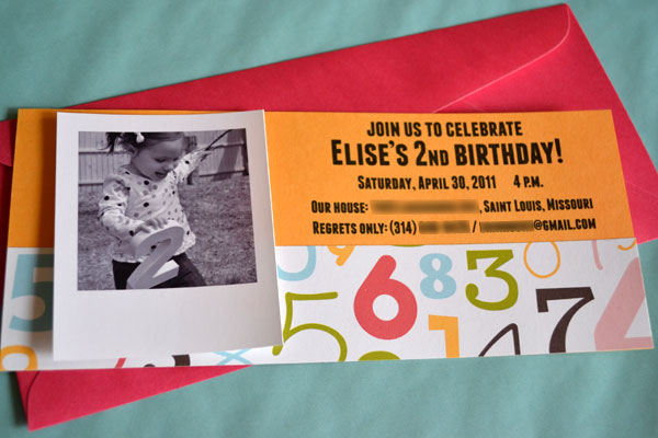 Numbers birthday party invitations