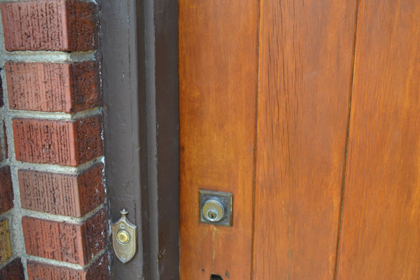 Staining a front door with gel stain