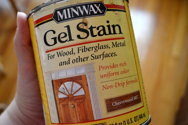 Gel stain for staining wood front door