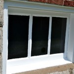 Repainting the basement windows