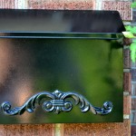 Glossy black mailbox makeover