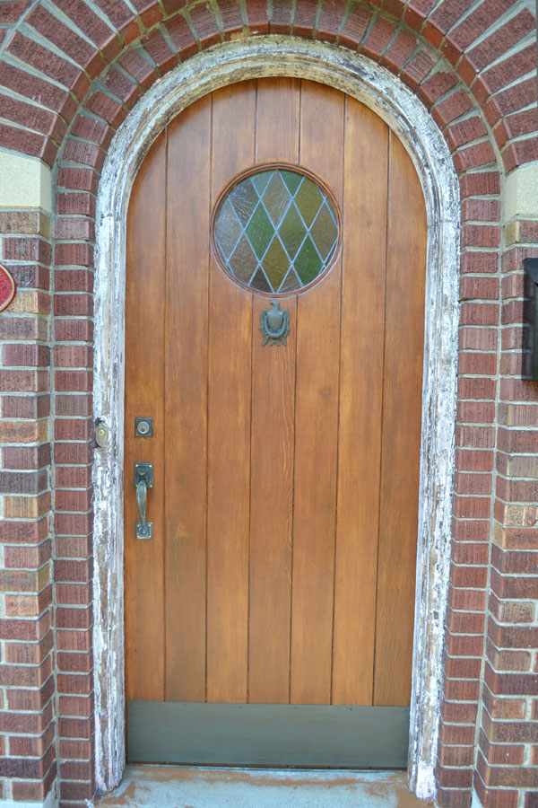 Stripping and refinishing our wood door frame