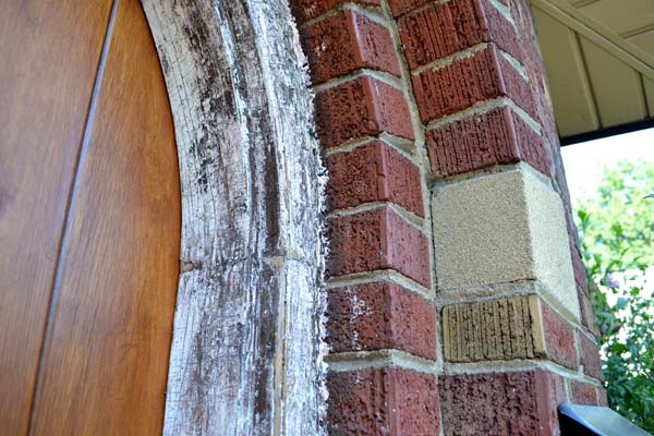 Stripping and refinishing our wood door frame