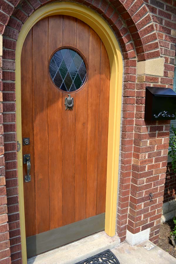 Stripping and refinishing our wood door frame