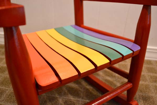 Kids rainbow rocking chair