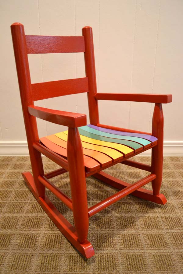 Kids rainbow rocking chair