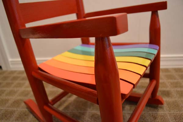 Kids rainbow rocking chair