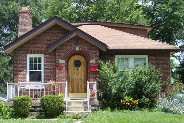 Curb appeal improvements on a Tudor cottage house