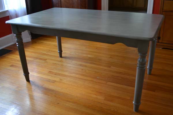 Dining table painted gray