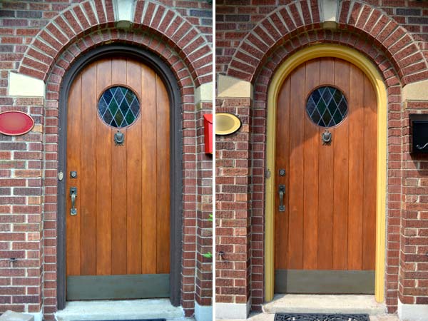 Stripping and repainting the front door frame