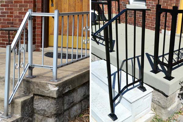 Refurbishing metal porch railing