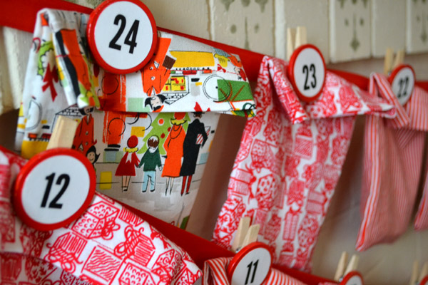 DIY Fabric advent calendar bags