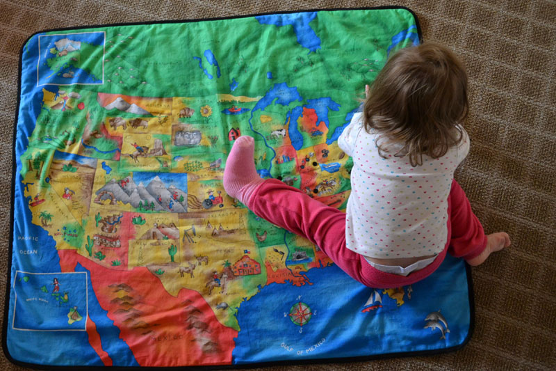 Kids U.S.A. map blanket