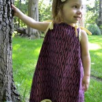 Reversible pillowcase dress with bias tape