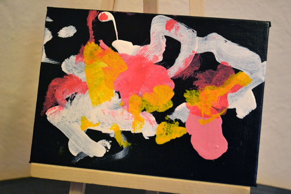 Faux abstract kid paintings