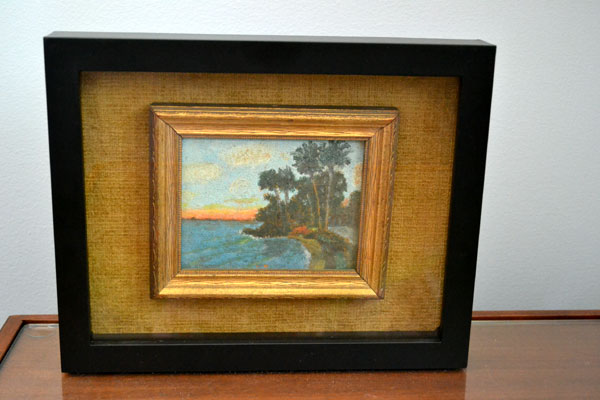 Enlarge and elevate tiny artwork with a shadowbox