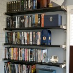 Open shelving for DVD storage