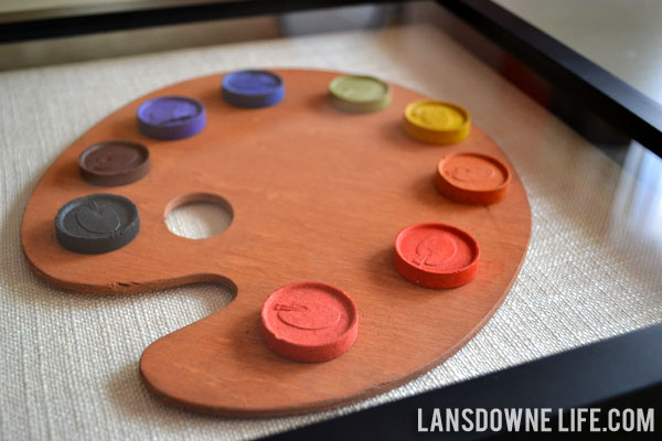 Instant art: Framed vintage painting palette