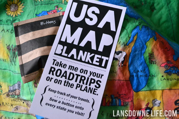 More U.S.A. map blankets + FREE printable tag