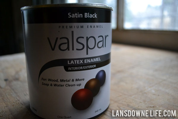 Valspar black latex enamel