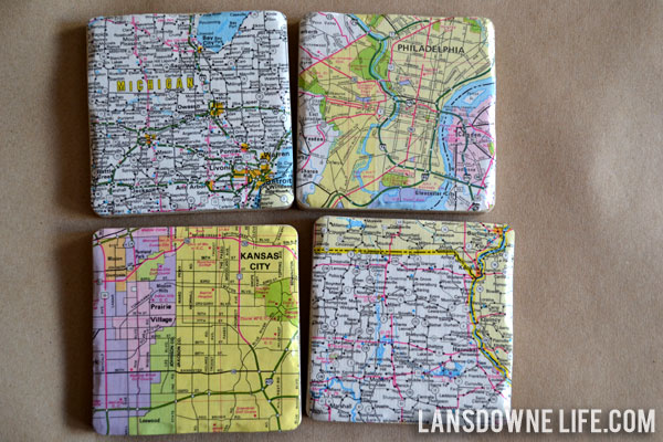 TIle map coasters